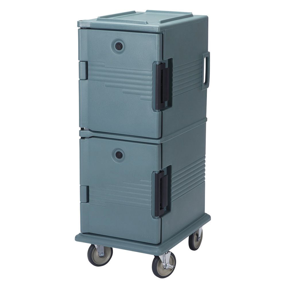 Cambro Ultra Camcart Double Compartment Slate Blue Polyethylene Cart 