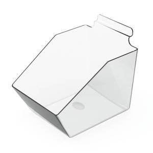 Large Clear Acrylic Tray 32L x 6W x 7-1/2H for Slatwall or Wire Grid 