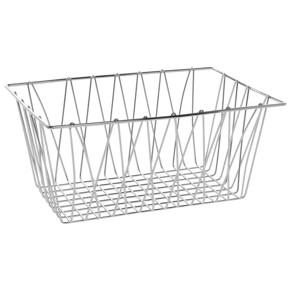 HUBERT Wire Basket Chrome Plated 18"L x 12"W x 4"H 