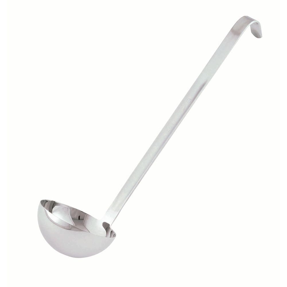 Stainless Steel Ladle is Made of a Heavy Duty, One-Piece Construction.