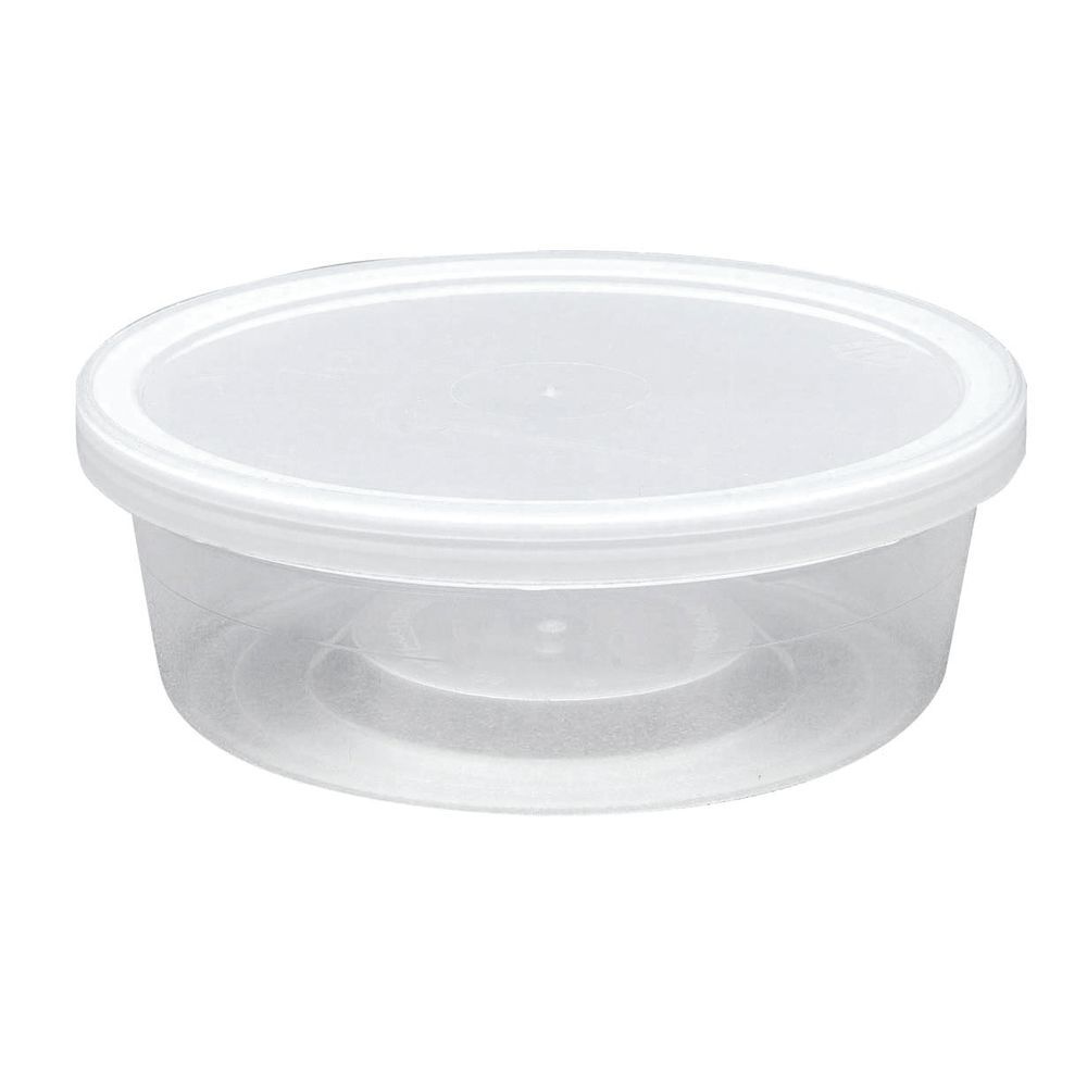8 oz Clear Plastic Deli Cups - 4 5/8Dia x 1 3/4D