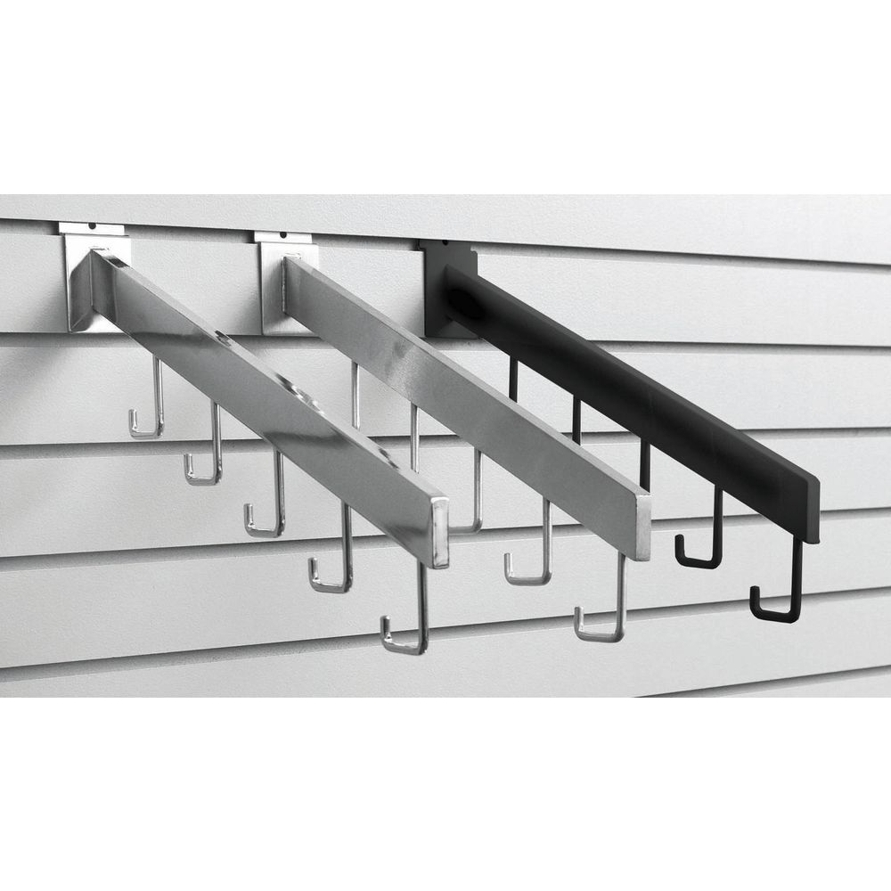 5 Hook Black Slatwall Waterfall Racks