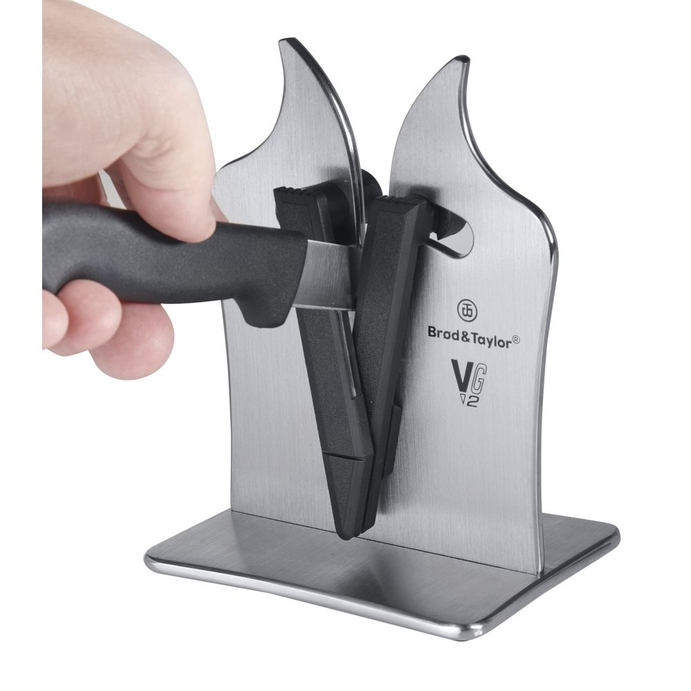 Brod & Taylor Classic Knife Sharpener | 3-Action Tungsten Carbide (Nylon)