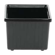 Expressly HUBERT® Square Black Melamine Garnish Bowl - 6