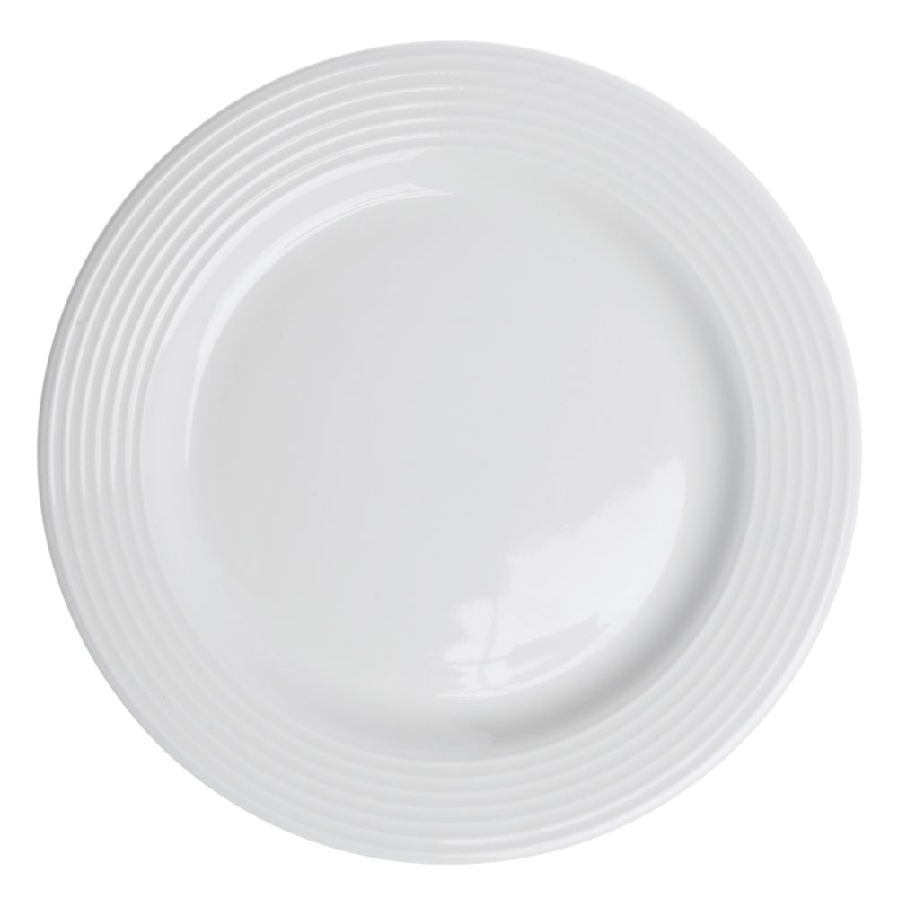 Homer Laughlin Aurora White China Dinner Plate 9"Dia.