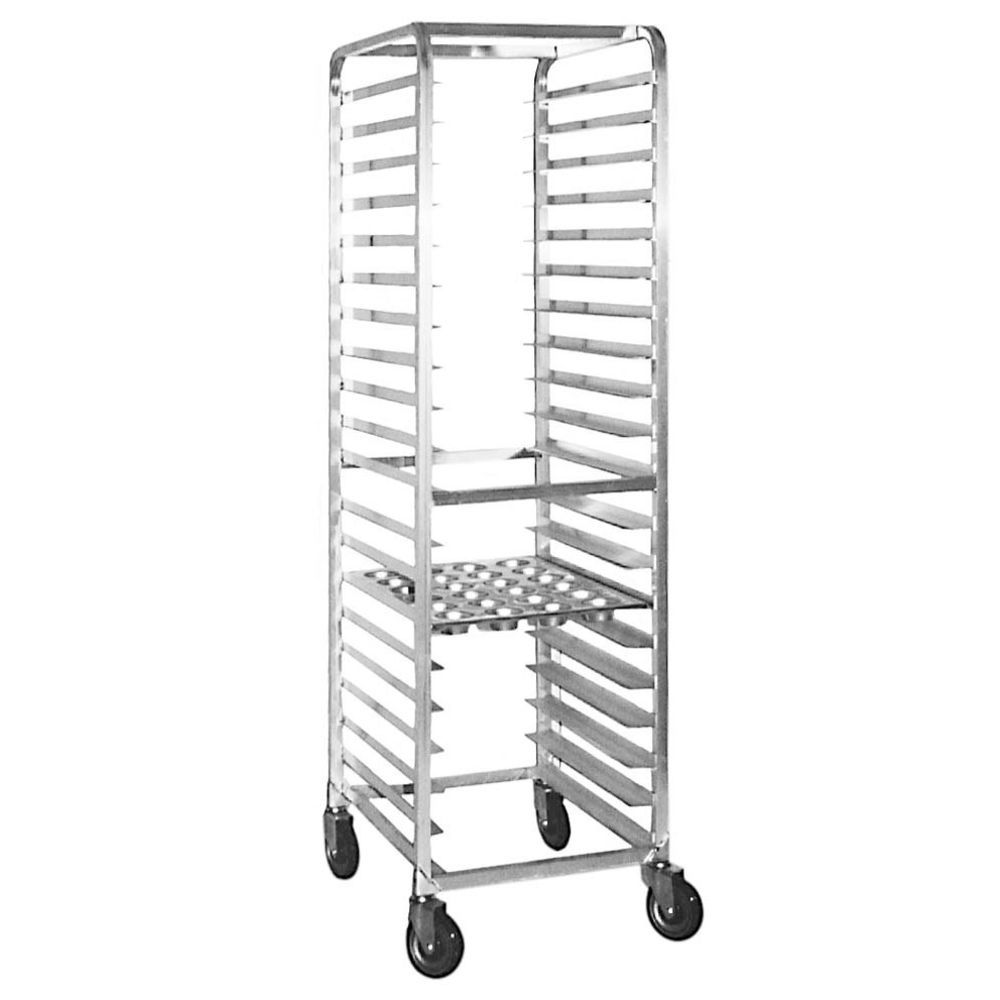 New Age Aluminum 12 Pan Capacity End Load Bun Pan Rack - 26L x 20