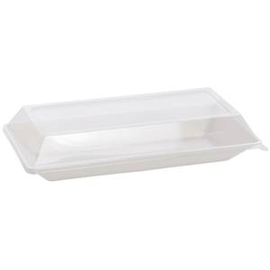 Clear Lid for 2-Compartment Clear PET Plastic Snack Box