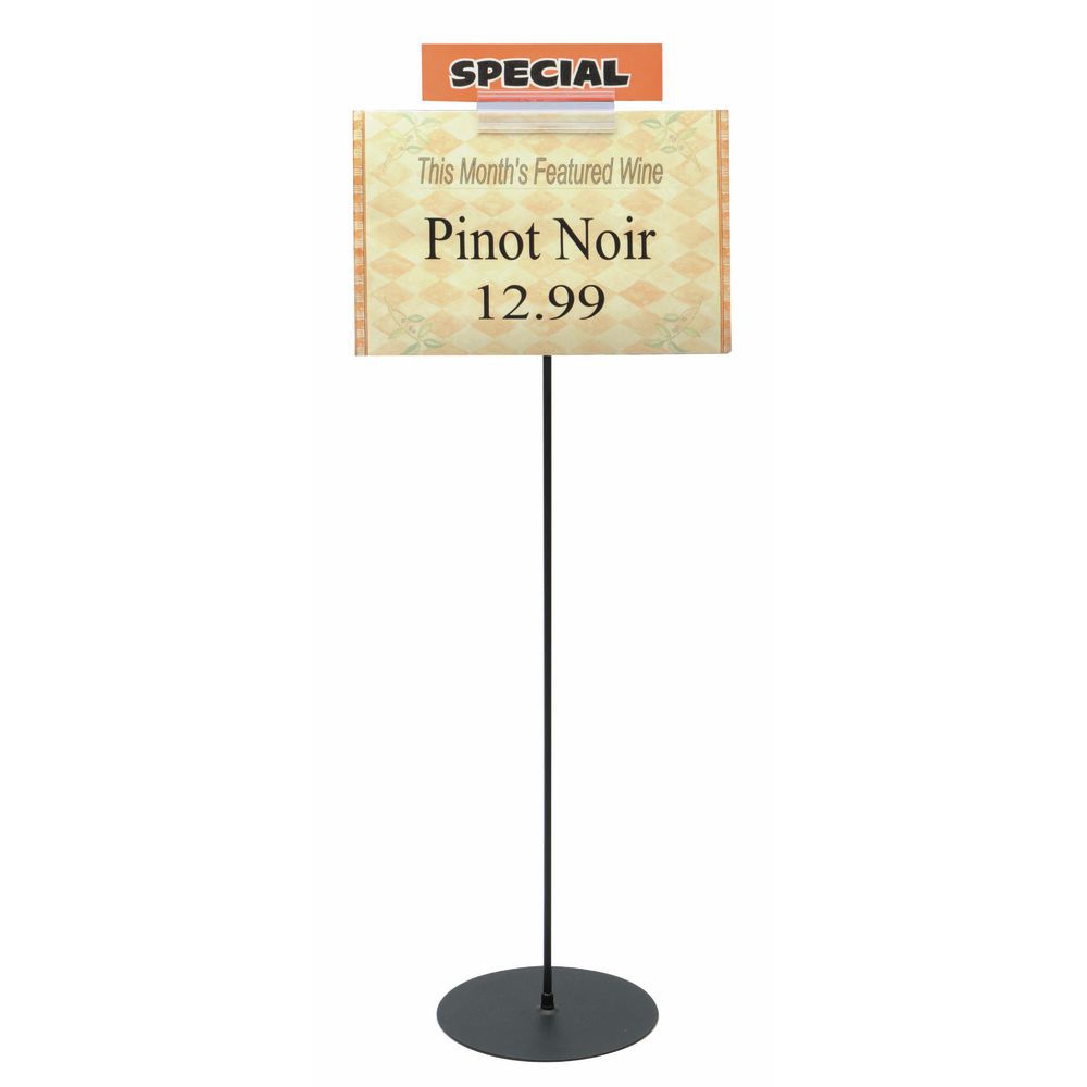 Clip On Sign Holder with a Round Base