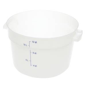 Rubbermaid BRUTE 20 Gallon / 320 Cup White Round Ingredient Storage Bin  with Lid