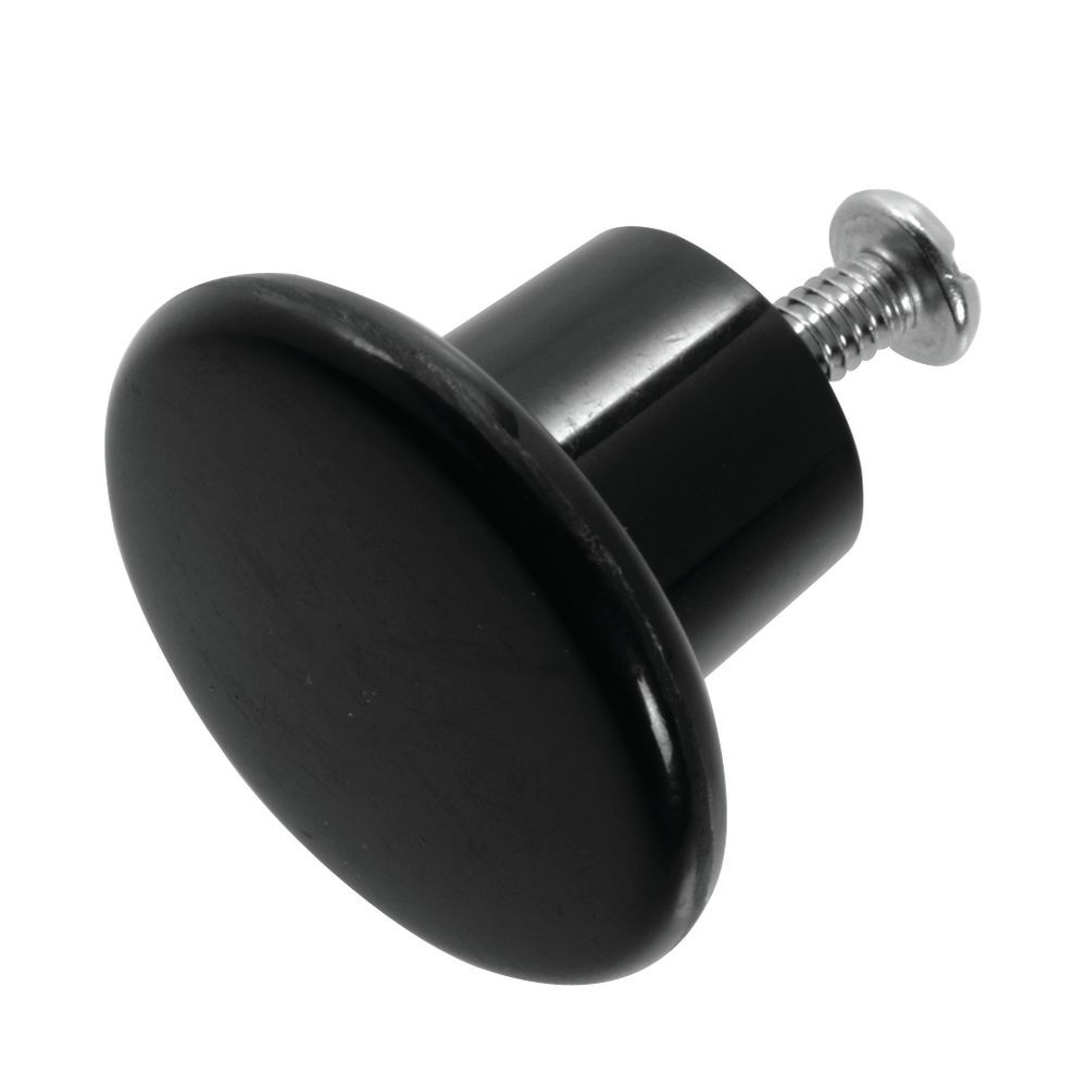 KNOB, BLK FOR LID FOR WIRE BSKT (W/SCREW)