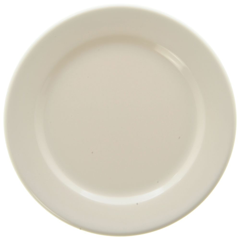 Classic Melamine Dessert Plate 6 1/2" Dia Creamy White