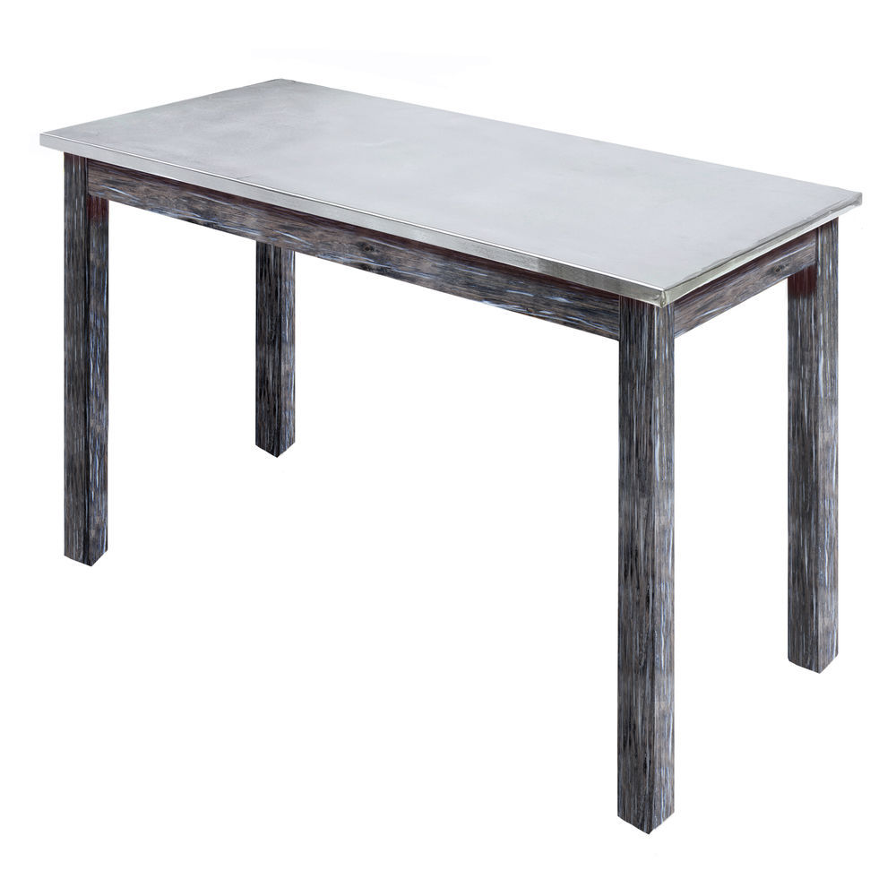 TABLE, GALV.TOP, RUSTIC GRAY, 40WX30LX32H