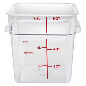 Cambro 13 Gal Clear Plastic Food Storage Container - 26L x 18W x 9D