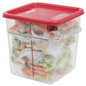 HUBERT® 12 1/2 gal Clear Plastic Full Size Food Storage Box - 26L