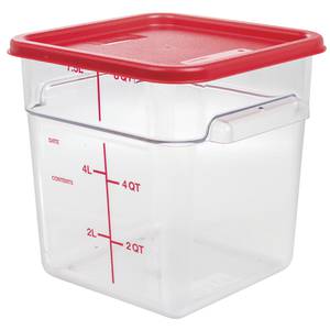 Hubert 21 1/2 Gal Clear Plastic Full Size Food Storage Box - 26L x 18W x 15D
