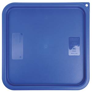 Vigor 12, 18, and 22 Qt. Blue Round Polypropylene Food Storage Container Lid