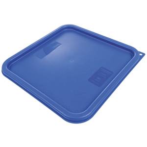 Choice 12, 18, and 22 Qt. Blue Square Polypropylene Food Storage Container  Lid