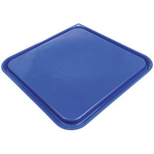 Choice 12, 18, and 22 Qt. Blue Square Polypropylene Food Storage Container  Lid