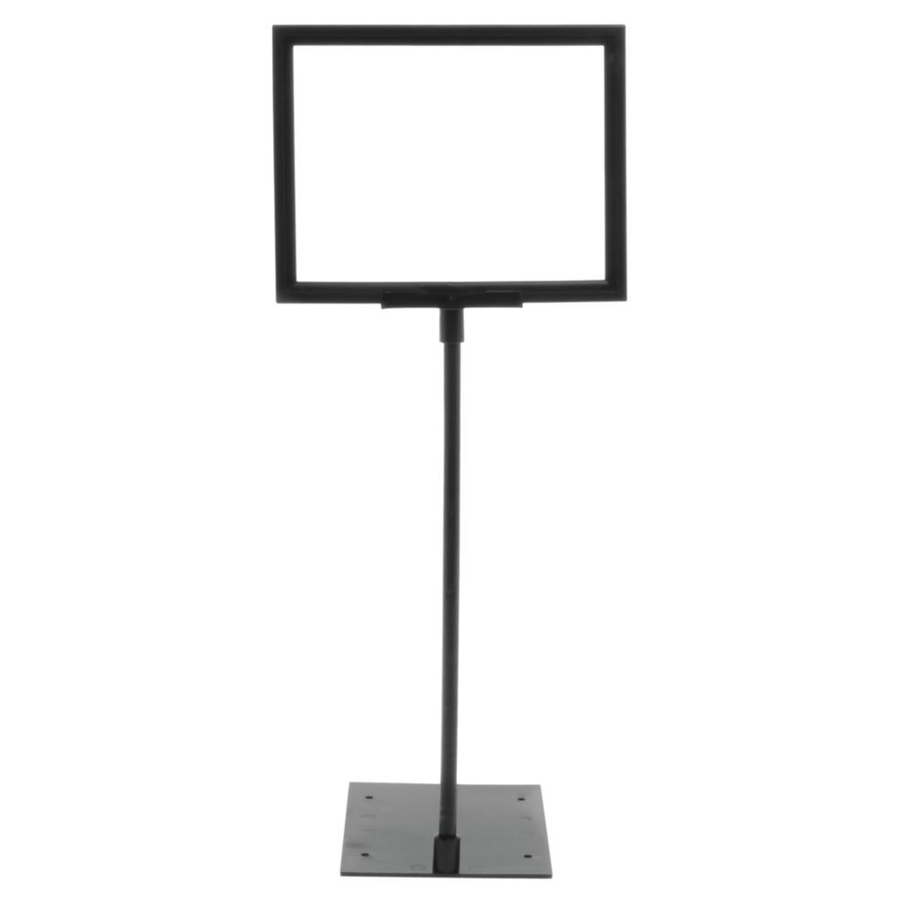 Black Plastic Sign Display Stand Shovel Base 12" Stem For 5 1/2&#34;H x 7&#34;W Inserts