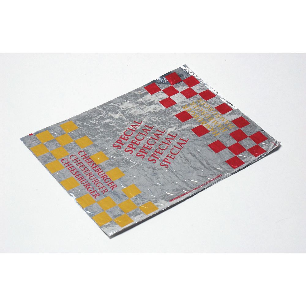 Spec101 Foil Paper Sandwich Wrappers - 100ct Barbeque Burger Holder Foil Sheets