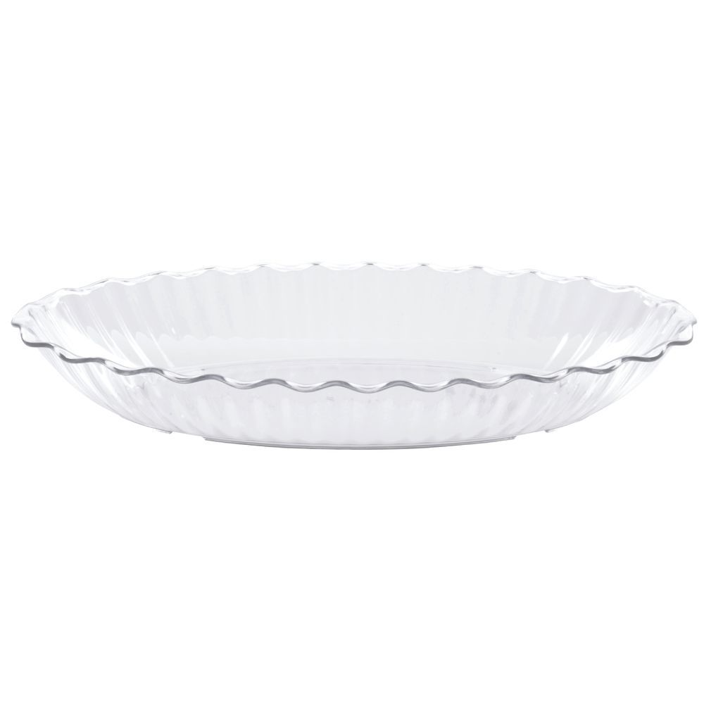 PLATTER, SCALLOPED, CLEAR