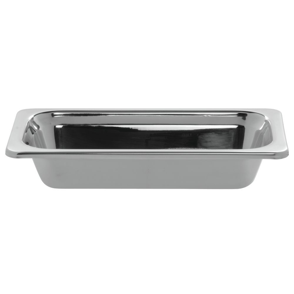 Bon Chef Hot Solutions Stainless Steel Buffet Chafing Pan Third Size Plain  13"L  x 7"W  x  2 1/2"H