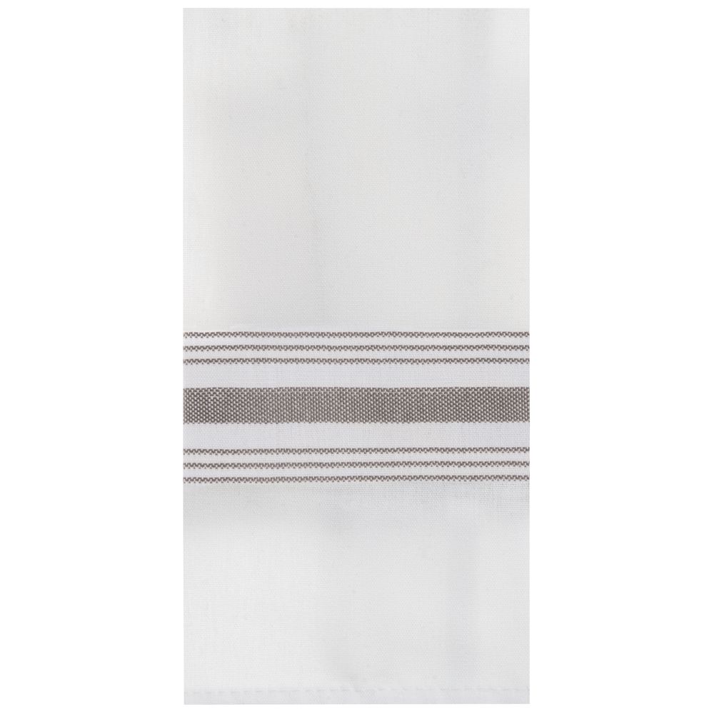 Snap Drape Striped Bistro White With Grey Stripe Napkin 18 L X 22