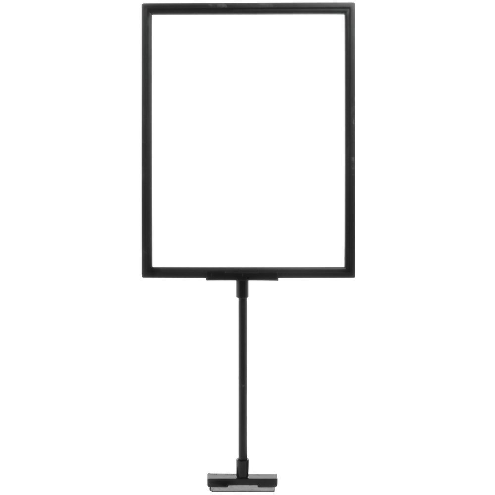 Magnetic Base Sign Holder Stand 8&#34; Stem 8 1/2&#34;H x 11&#34;W Black Plastic 