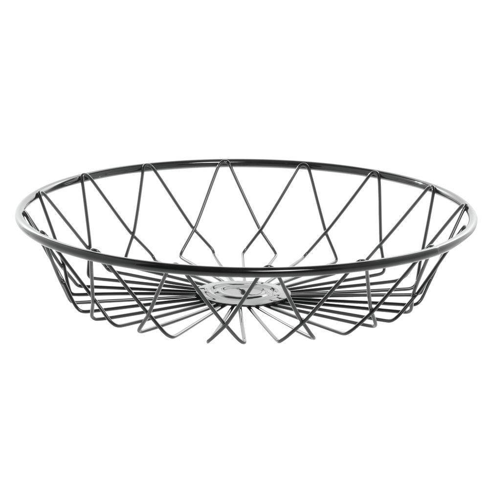 CalMil Square Black Wire Basket 12"L x 12"W x 2 1/2"H