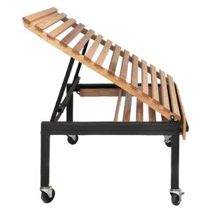 Expressly Hubert® Wood Tilt Top Table Slat Shelf - 46 1/2