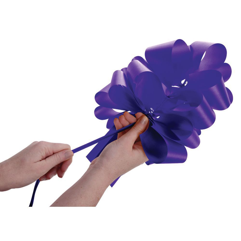 Flora-Satin Rapidbow Purple Bow 8"