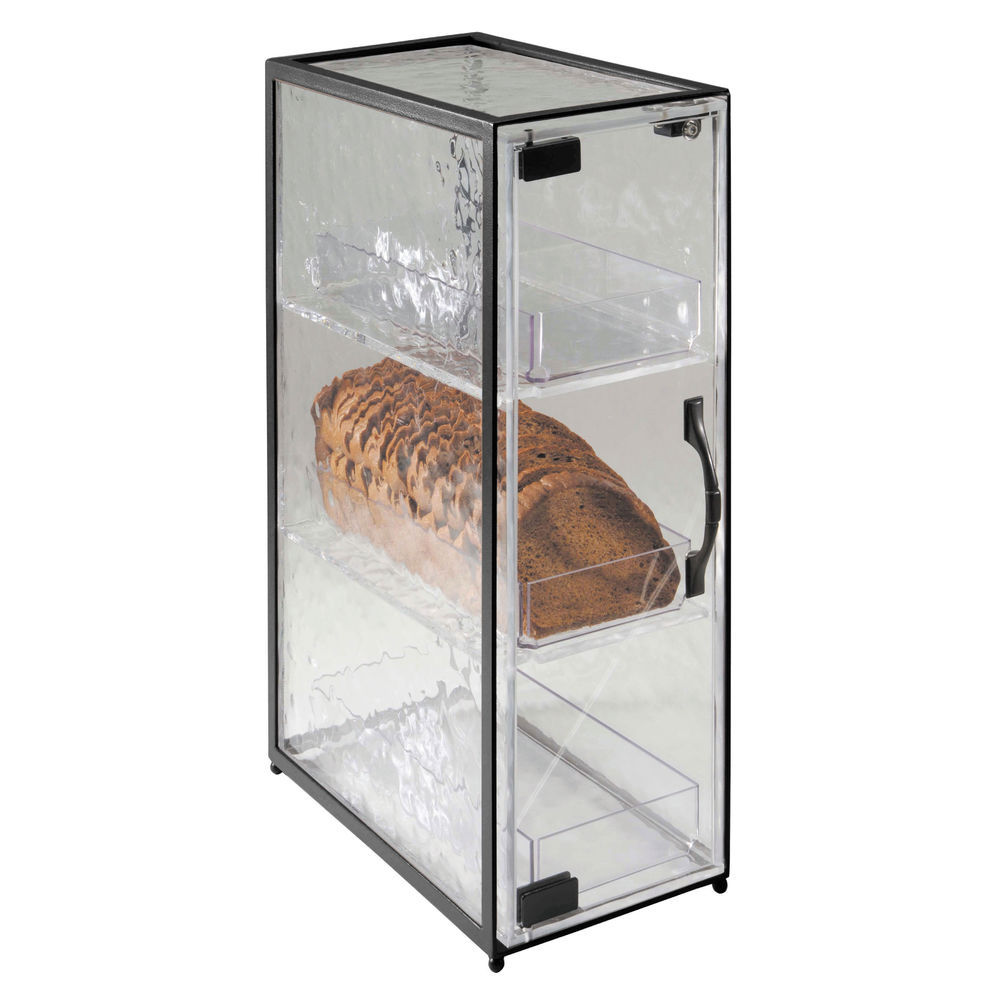 Three-Level Bread Stand with Black Iron Frame