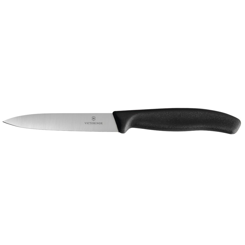 KNIFE, PARING, SPEARPOINT, STRAIGHT, 4", BLAC