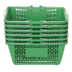 47862 22 Liter Grocery Hand Baskets Green Set of 12 