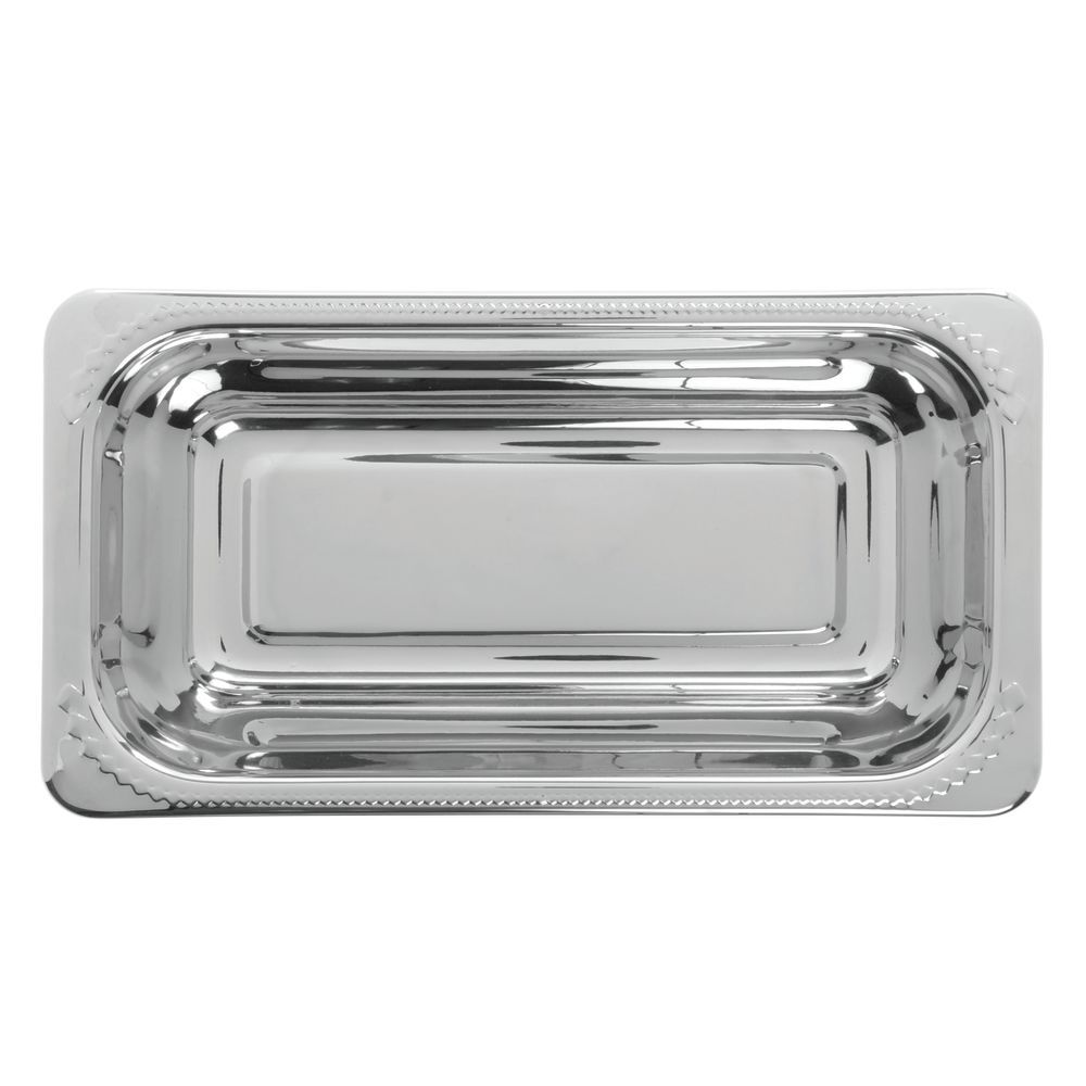 Bon Chef Hot Solutions Stainless Steel Laurel Steam Table Third Size Pan  13"L  x 7"W  x  2 1/2"H