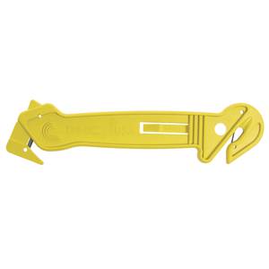 6 Pack - KLEVER KUTTER Safety Box Cutter PROFESSIONAL Box Cutting Tool,  YELLOW
