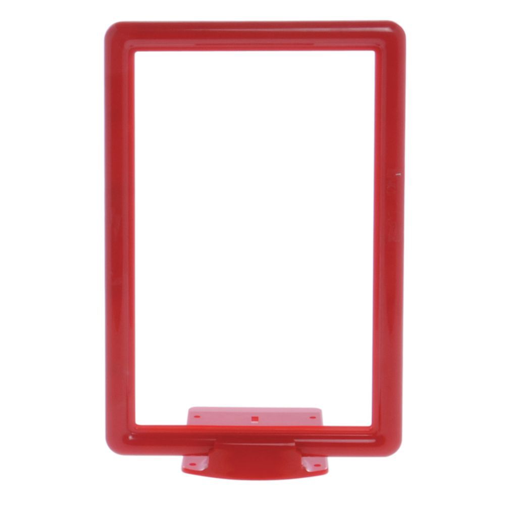 Red Plastic Sign Holders Wedge Easel Base For 7&#34;H x 11&#34;W Inserts