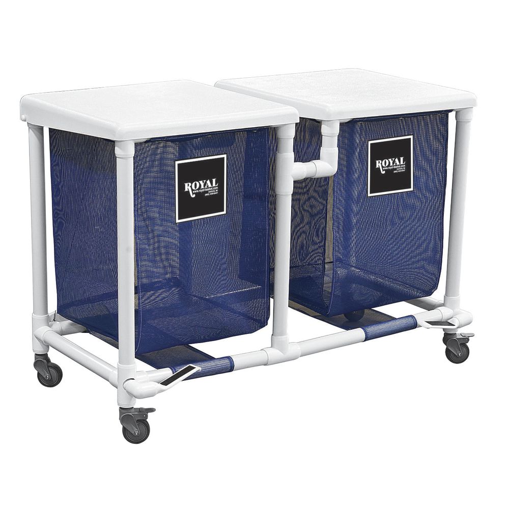 Double Blue Plastic Hamper 24 Gal