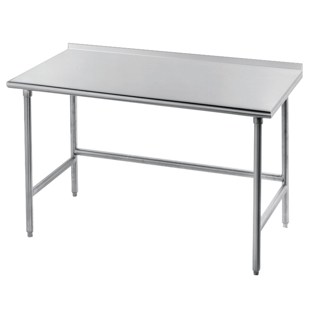 TABLE, W/BACK SPLASH, W/OPEN BASE, 24X60
