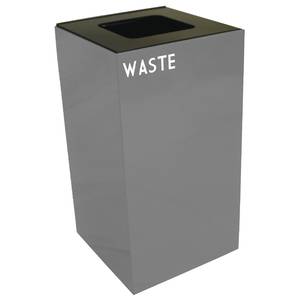 Hubert 42 Gal Black Plastic Trash Receptacle - 26L x 20W x 40H