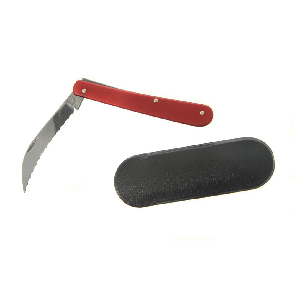 Victorinox Stainless Steel Folding Dough Knife with Red Plastic Handle - 2  1/2L Blade