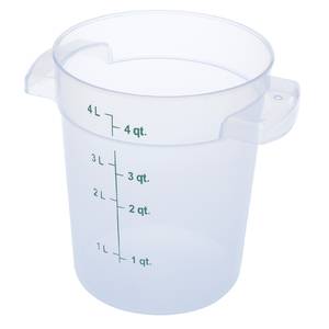 30 gal White Plastic Round Smart Container™ With Lid - 21Dia x 30H