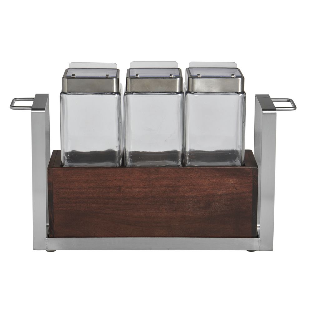 Tea Condiments Container CONDIMENT TEA DISPENSER W/(3)JARS