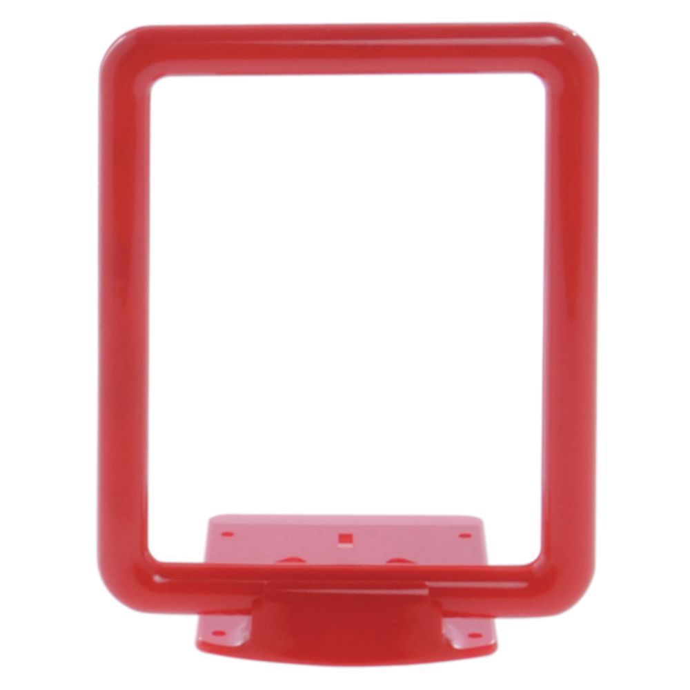 Red Plastic Sign Holders Wedge Easel Base For 5 1/2" H x 7&#34;W Inserts