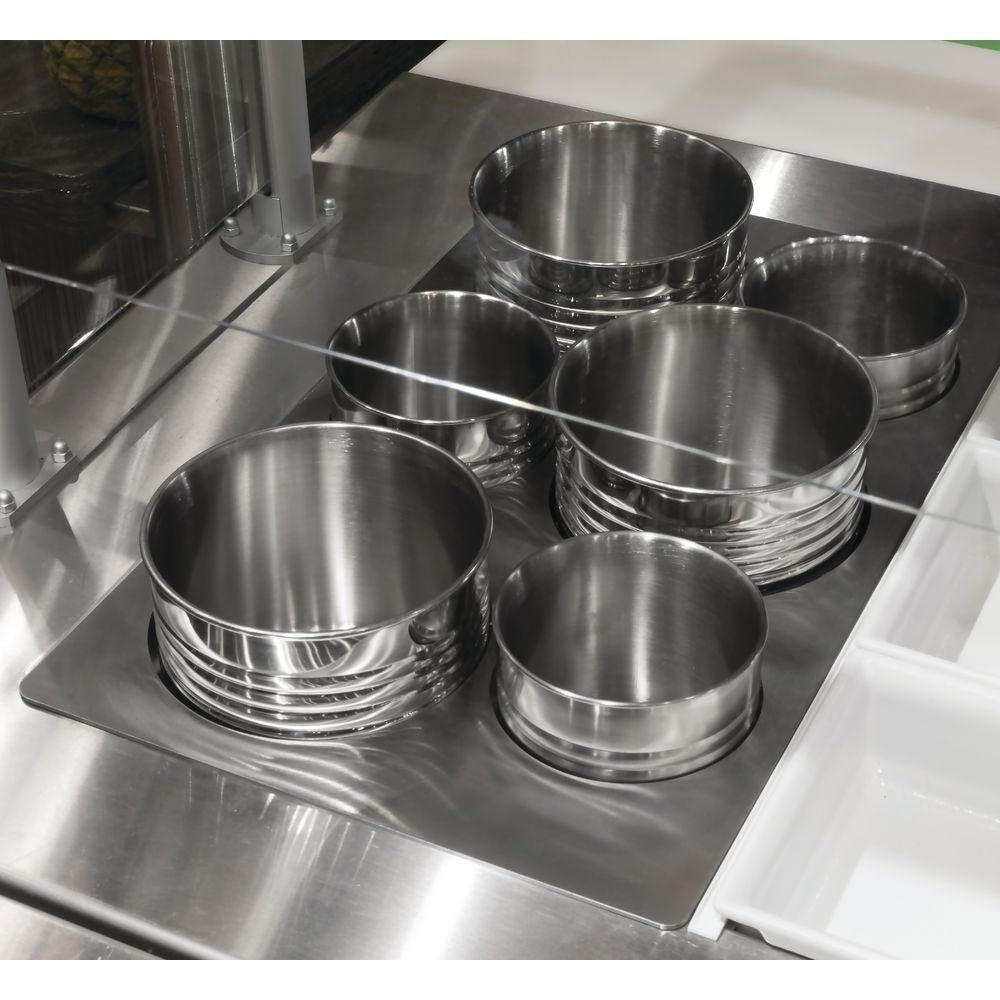TILE, STAINLESS STEEL, 6-HOLE CAN COLLAR