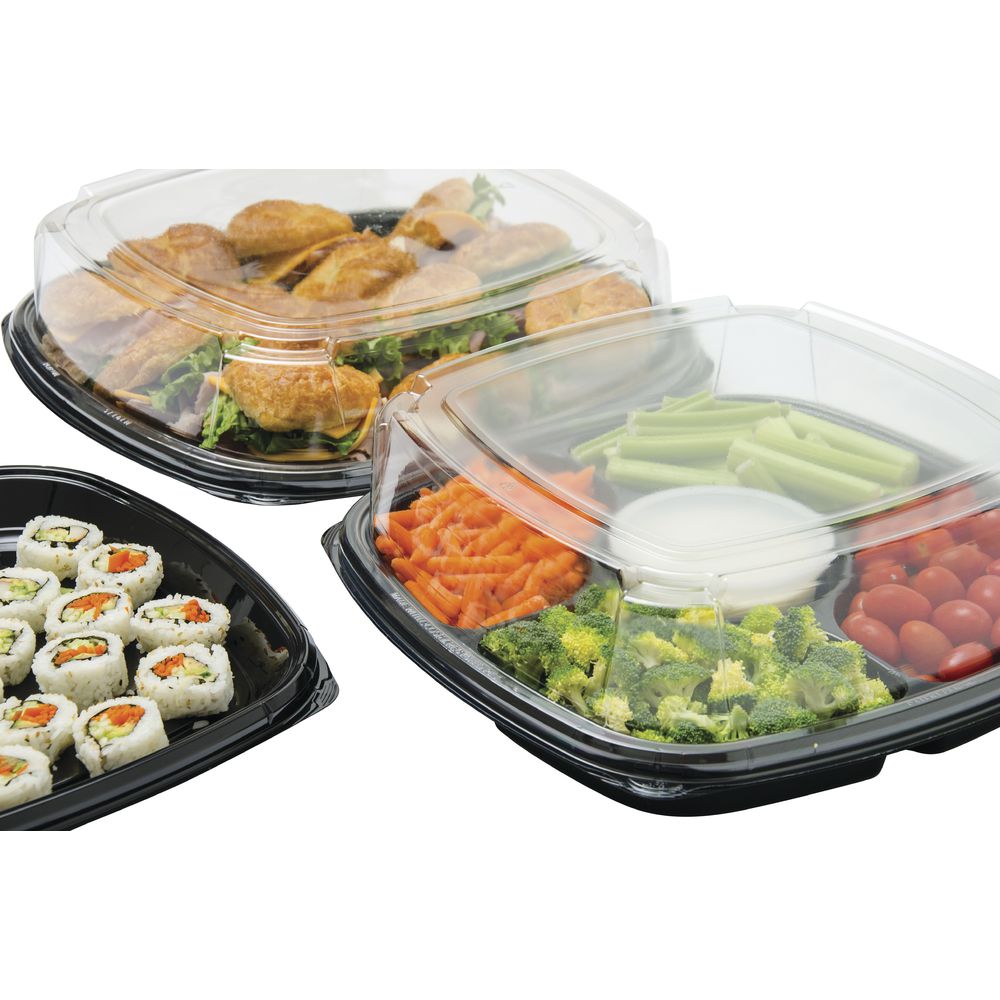 Placon : Fresh 'n Clear® Catering 12″<br>5-Compartment Tray with Liquid  Control