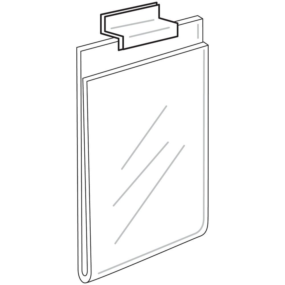 7" x 11" Slatwall Acrylic Sign Holder, Vertical