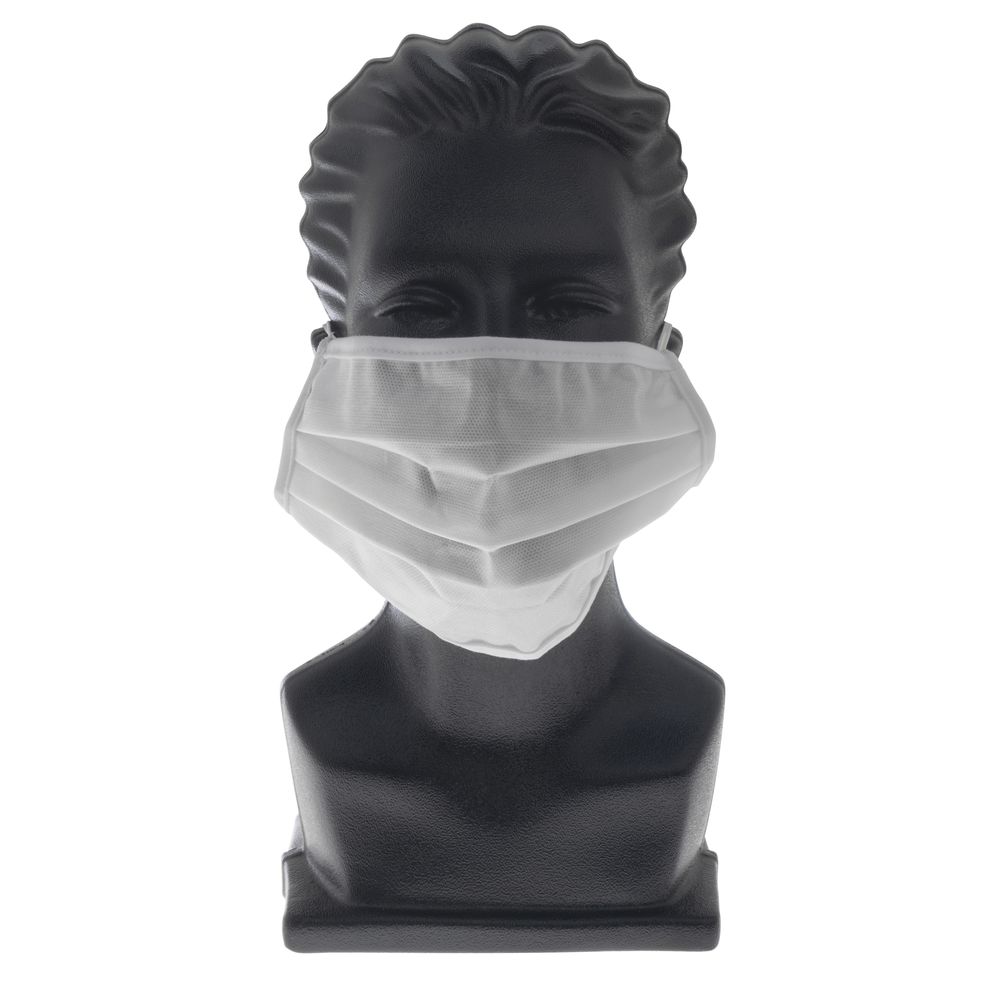 Mercer White Polyester Anatomical Face Mask