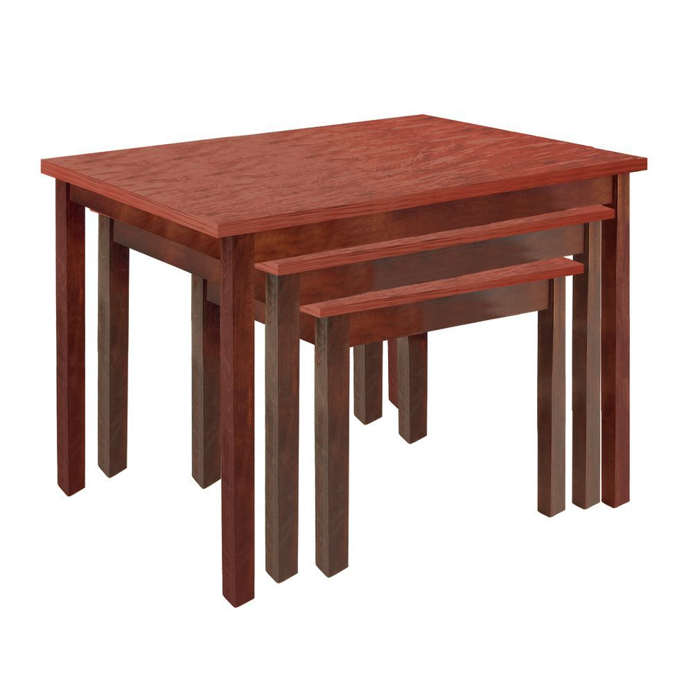 Nesting Display Tables Small Set Mahogany with Cherry Top 