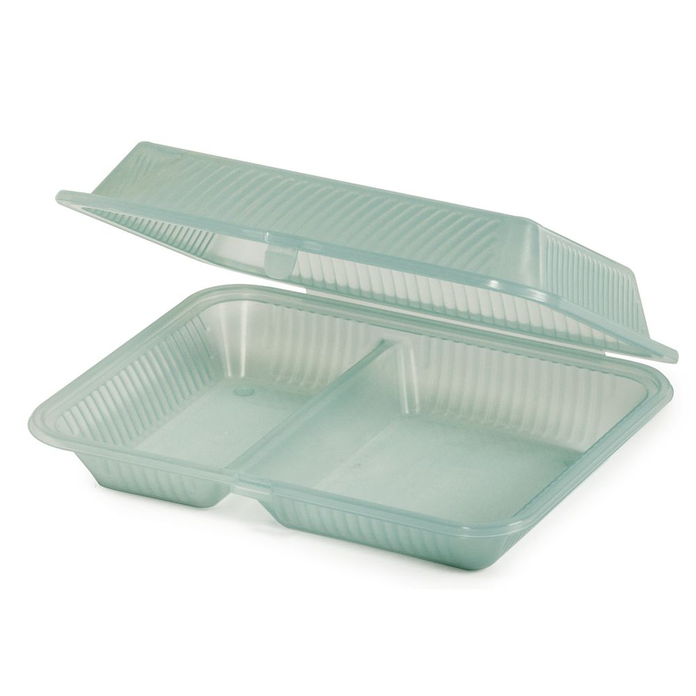 CLAMSHELL, ECO-TAKEOUTS, JADE, 2-COMPARTME
